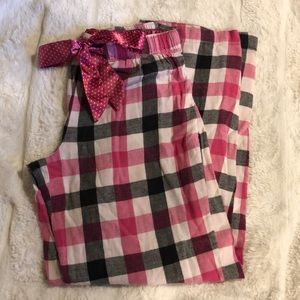 Pink Plaid Pajama Bottoms